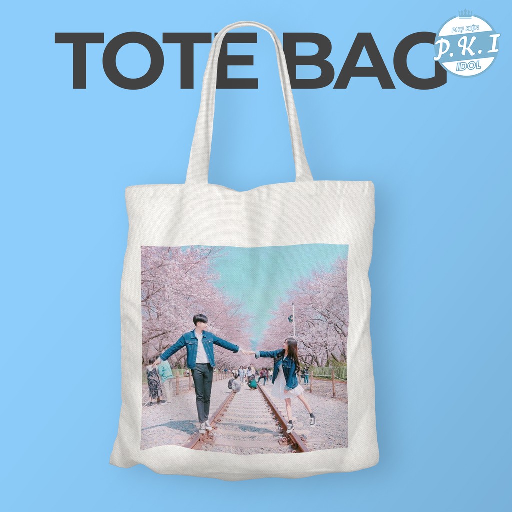 Túi Tote Vải In Hình Theo Yêu Cầu - Tote Bag khổ to Cực Ý Nghĩa Để Làm Quà Tặng