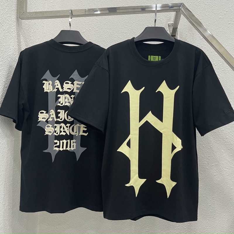 Áo Thun Tay Lỡ Unisex HADES H màu XANH/ĐEN  /Nam nữ unisex/ Áo phông cổ tròn form rộng Jaystoree