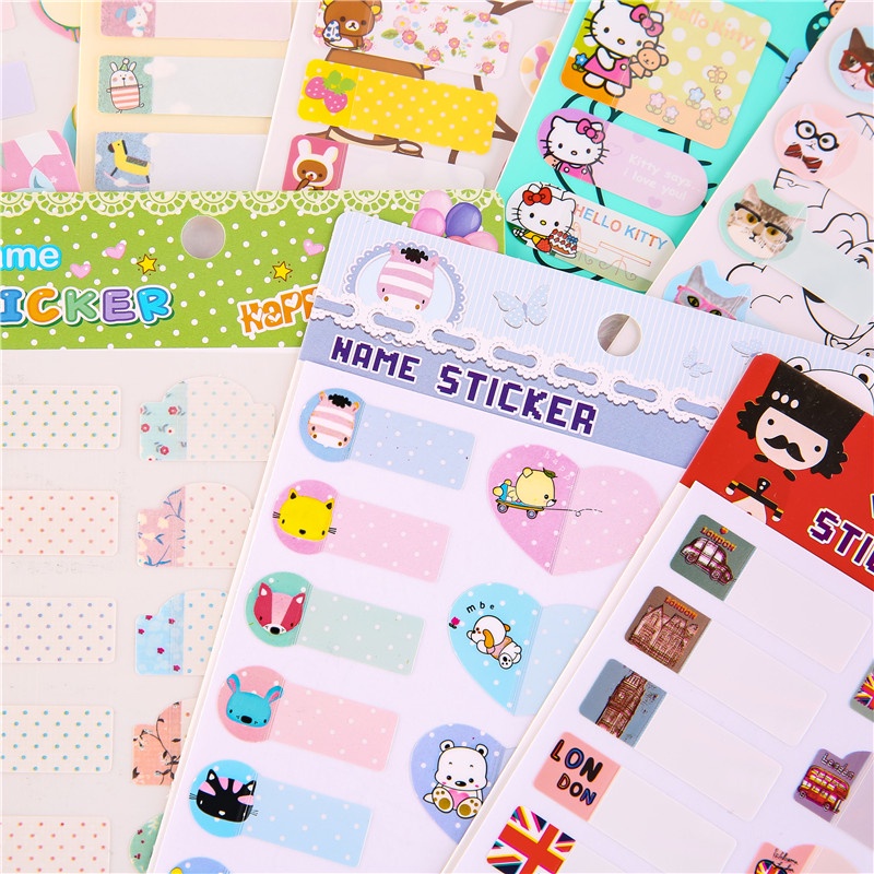 Sticker dán ghi tên, đánh dấu đồ dùng học tập - Name sticker