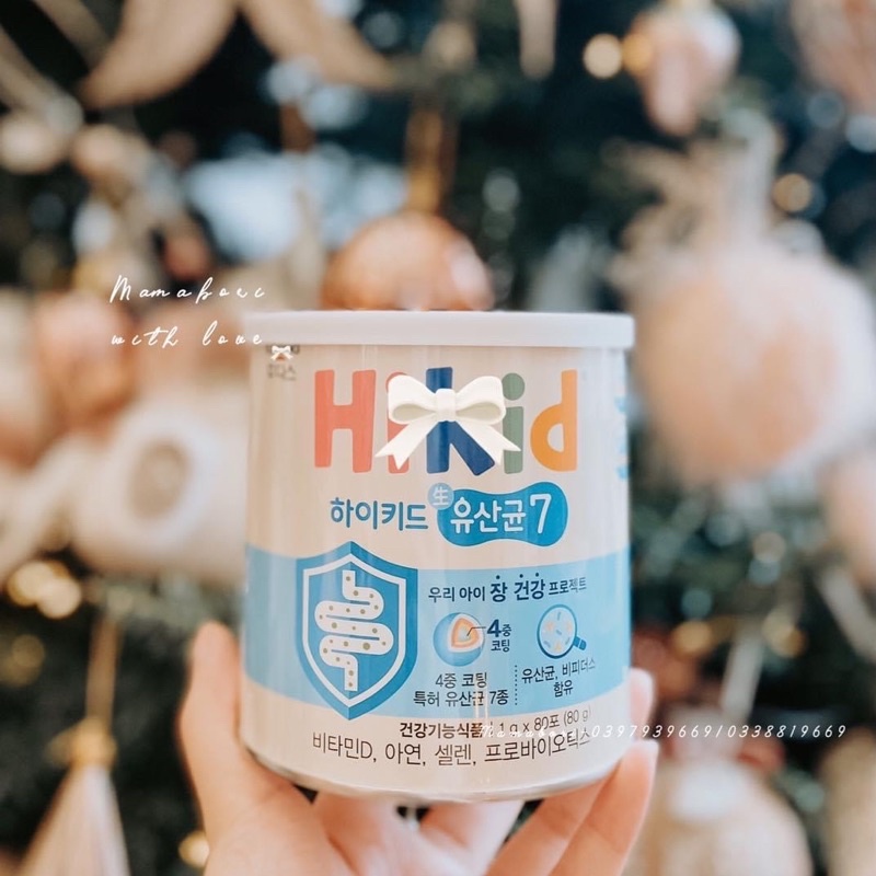 Sữa non Hikid 2in1 men vi sinh tăng cân, bổ sung lợi khuẩn cho bé - Hộp 80 gói