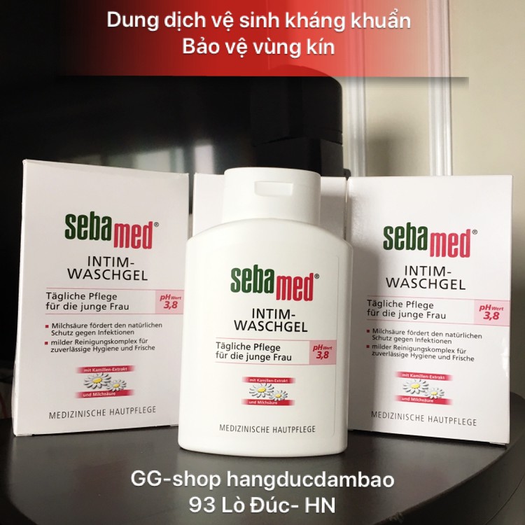 DUNG DỊCH VỆ SINH HÀNG ĐẦU TẠI ĐỨC SEBA MED INTIM WASCHGEL 200ml