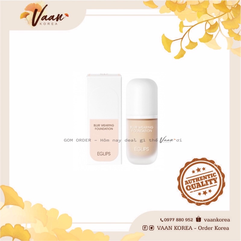 Kem nền Eglips Blur Wearing Foundation