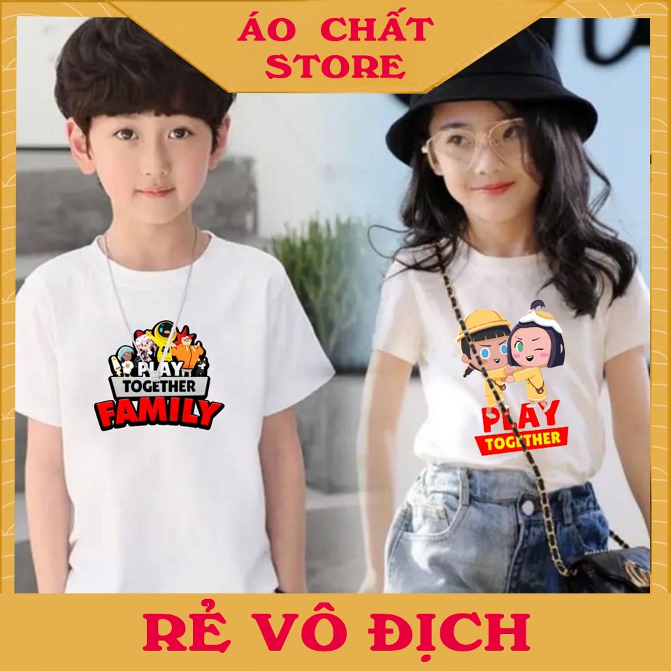 Áo thun màu trắng in hình trang phục trong game Play together cực hot cho bé trai bé gái cực HOT nhều mẫu đẹp