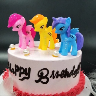sét 3 ngựa pony trang trí bánh kem
