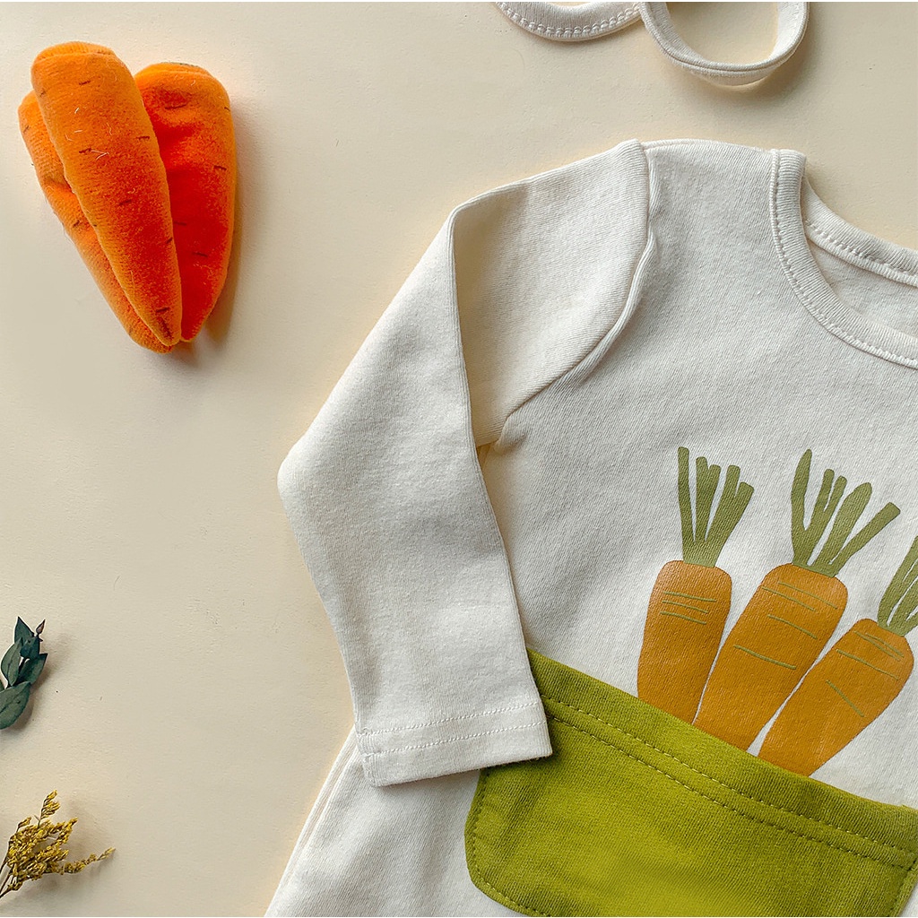 Body Chip Bé Trai, Bé Gái Tặng Kèm Mũ Hình Thú Dễ Thương, Bodysuit Cộc Tay Cho Bé Từ 4-11kg