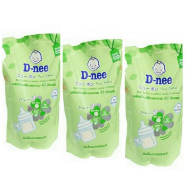 ☘️ Combo 3  Nước rửa bình sữa và hoa quả D- nee Organic cho bé 600ml