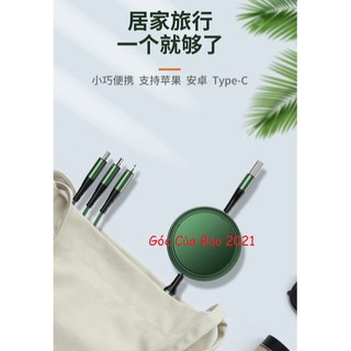 Dây sạc điện thoại 3in1 dành cho Ip, Android và Type C