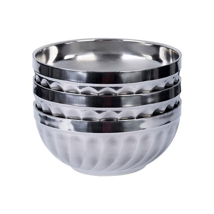 Bộ 10 Tô Inox Xoắn Nhiều Đường Kính 14, 16, 20cm - Bộ Tô Inox 2 Lớp Bền Đẹp