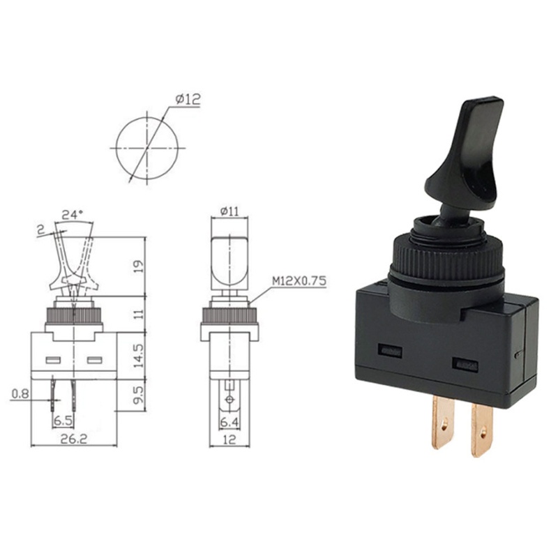 Công Tắc Bật / Tắt Đèn LED Điện Tử Cho Xe Hơi / Tàu Thuyền / Xe Tải / Tàu Thuyền