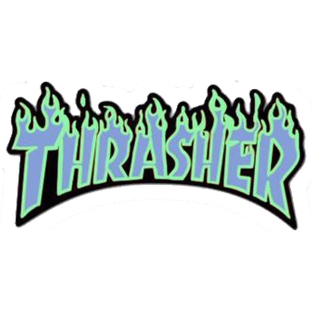 - Logo Thrasher in trực tiếp lên vải bằng bàn ủi, bàn là