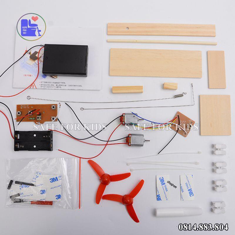 Thuyền Điều Khiển Từ Xa Mô Hình Gỗ 3D Tự Lắp Ráp - Đồ Chơi Khoa Học Cho Bé Sáng Tạo