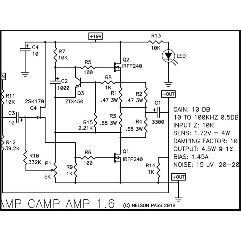C14 Mạch amply class A 5W  Passlabs