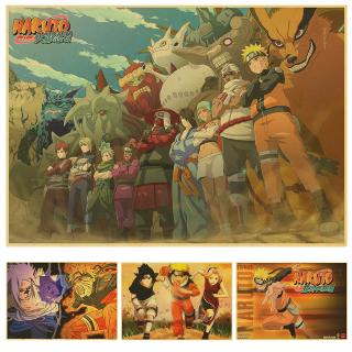 Poster Phim Hoạt Hình Naruto Phong Cách Vintage