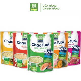 Lốc 53 - Combo 5 Cháo Tươi Baby Sài Gòn Food 240g Gà, Thịt Bằm, Bò, Tôm,