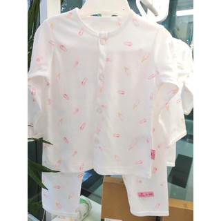 Bộ cotton mỏng bình sữa dài tay Lullaby