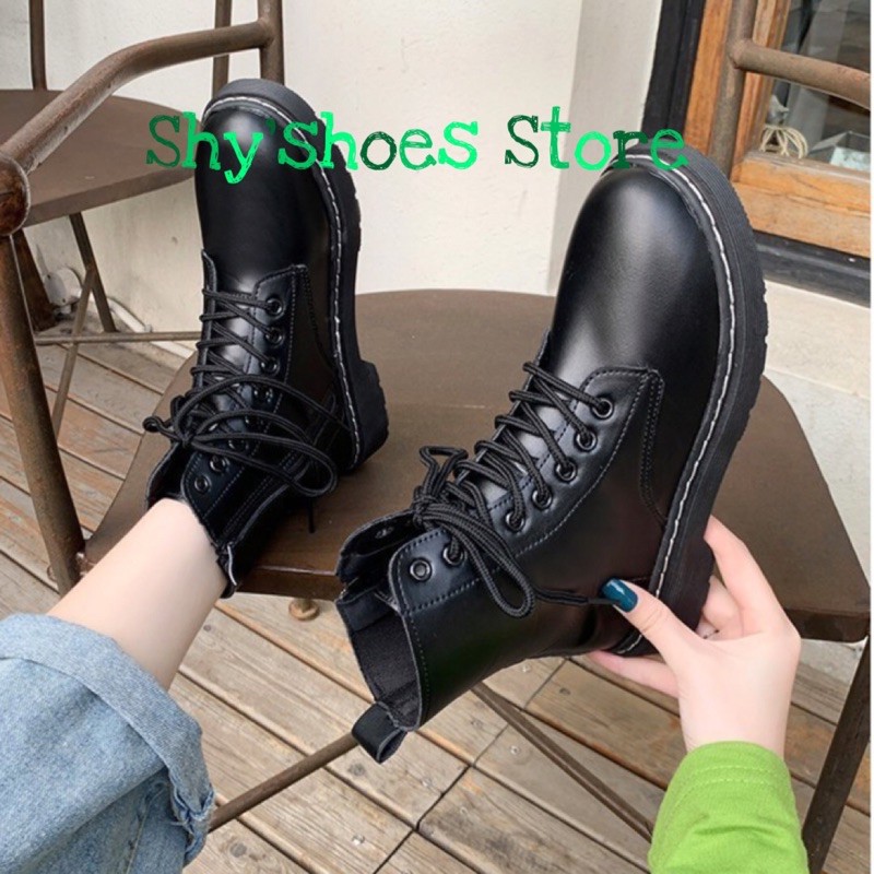 [Có Sẵn]🔥 Giày Boot Oxford dây kéo phong cách gothic cá tính