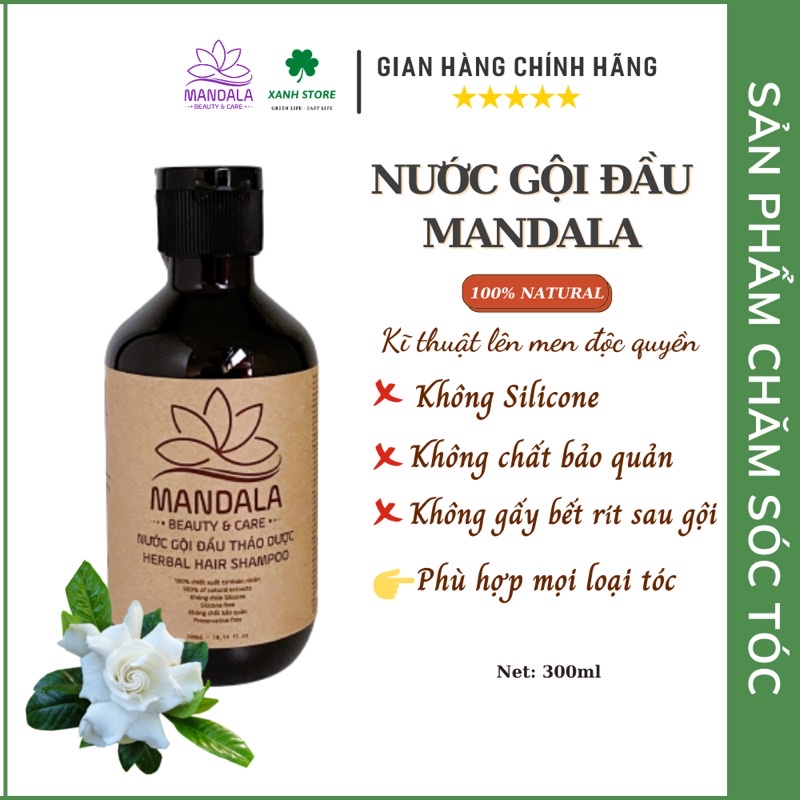 Dầu gội Mandala, nước gội Mandala, dầu gội bưởi kích mọc tóc