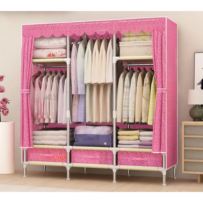 Tủ quần áo Tủ Vải Khung Thép Ngăn Kéo Cao Cấp Đựng Quần Áo Siêu Bền