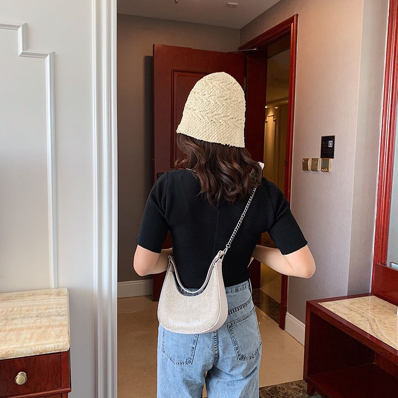 Túi kẹp nách đeo chéo đính kim sa kèm hình thật