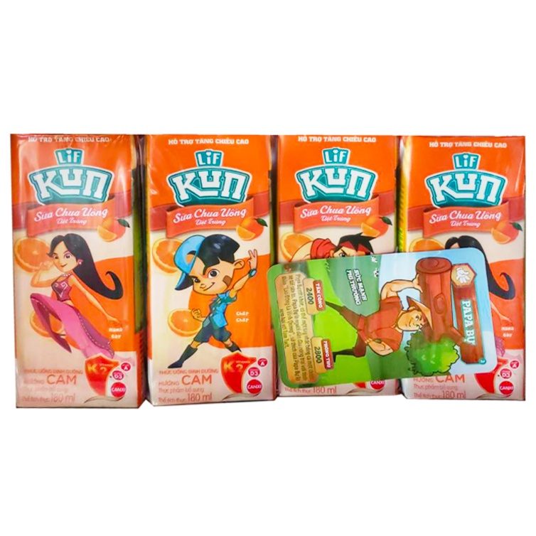 Thùng 48 hộp KUN socola/ sữa chua uống - NGUYÊN THẺ QUÀ TẶNG