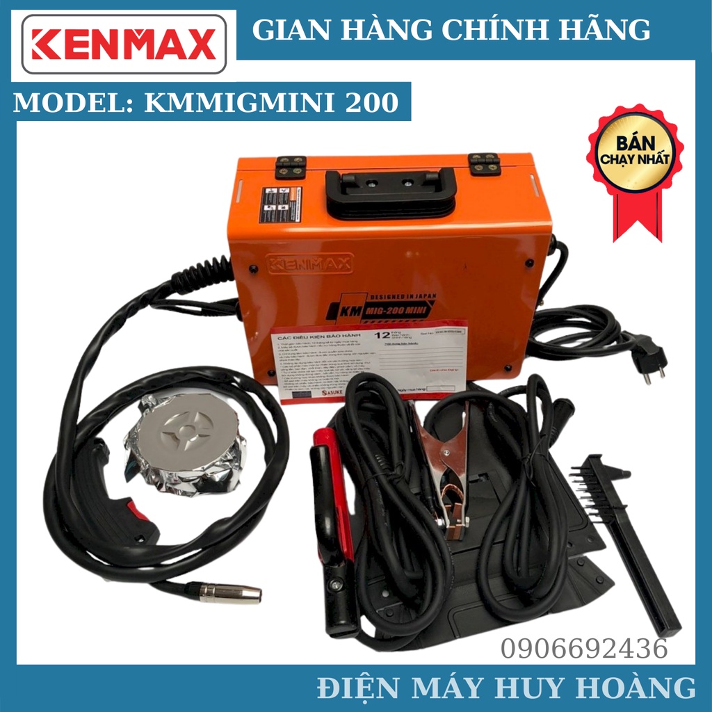 Máy hàn mig mini 200 Kenmax - Máy hàn MIG đa năng tặng full phụ kiện