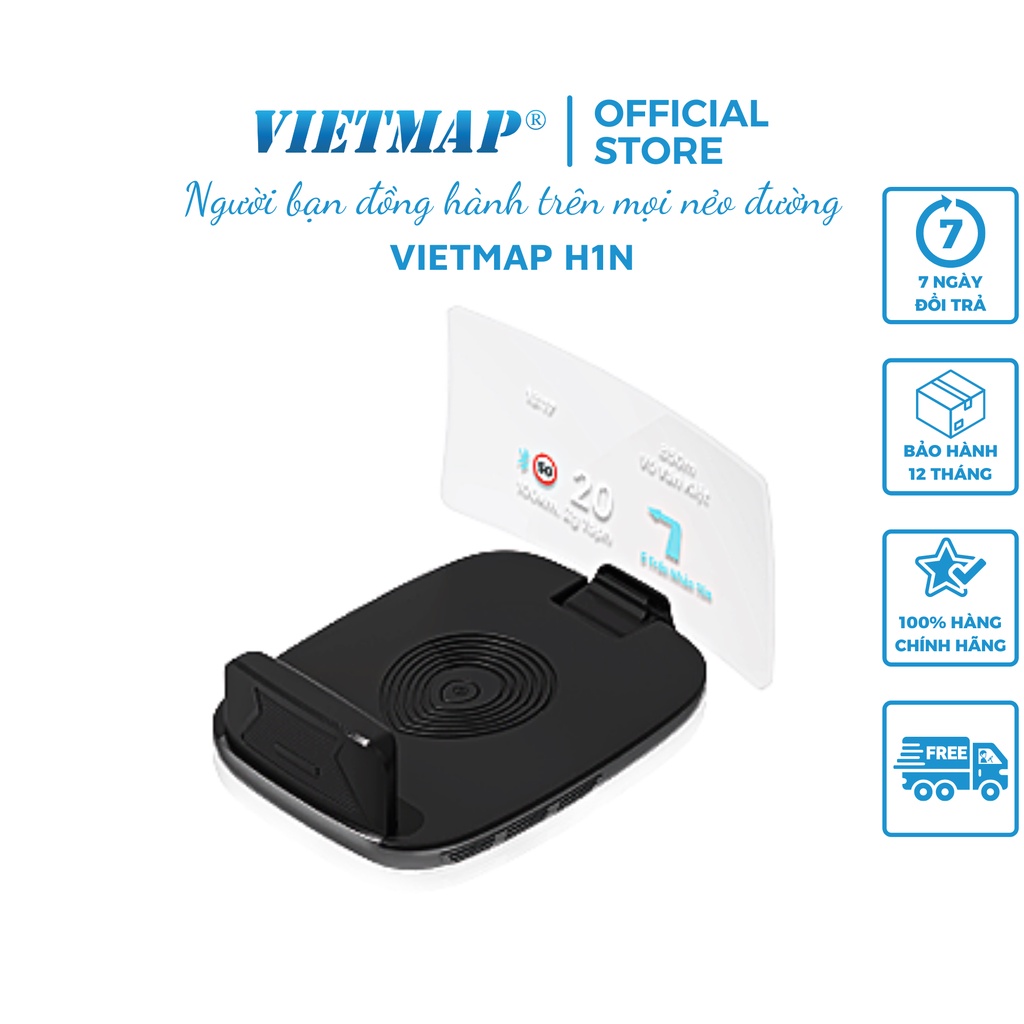 VIETMAP H1N - Màn Hình Hud Hiển Thị Thông Minh -dùng cho xe đời 2017 trở lên- Hàng chính hãng