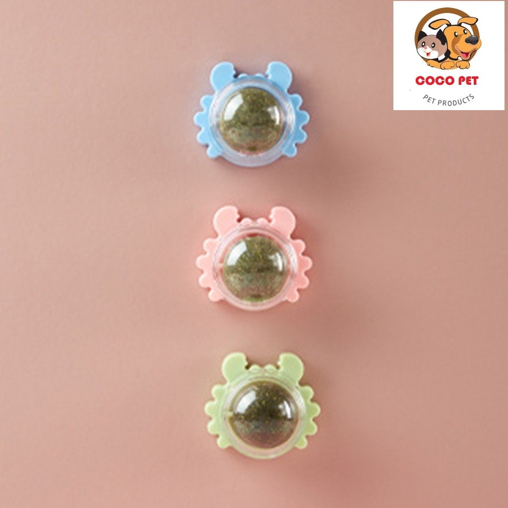 Catnip - Cỏ Bạc Hà Cho Mèo Hình CUA Dạng Xoay Gắn Tường Có Nắp Đậy Giúp Mèo Thư Giãn Tiêu Búi Lông