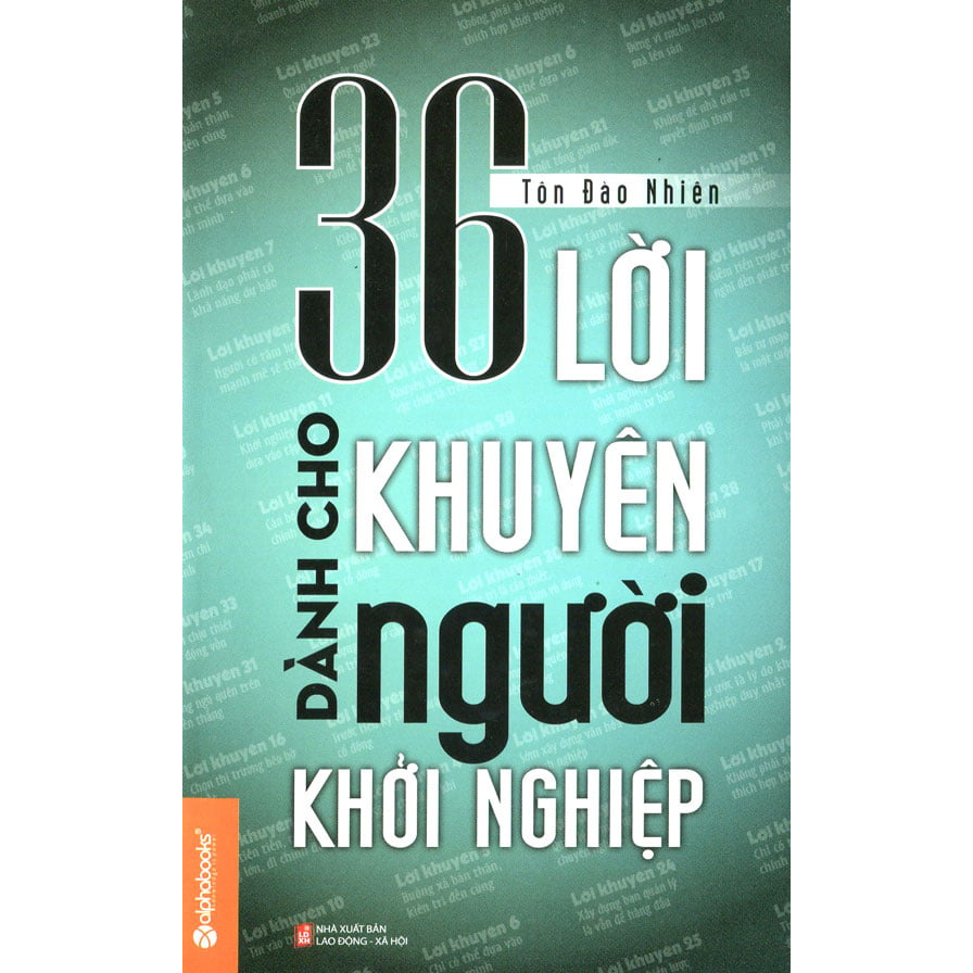 Sách - 36 Lời Khuyên Dành Cho Người Khởi Nghiệp