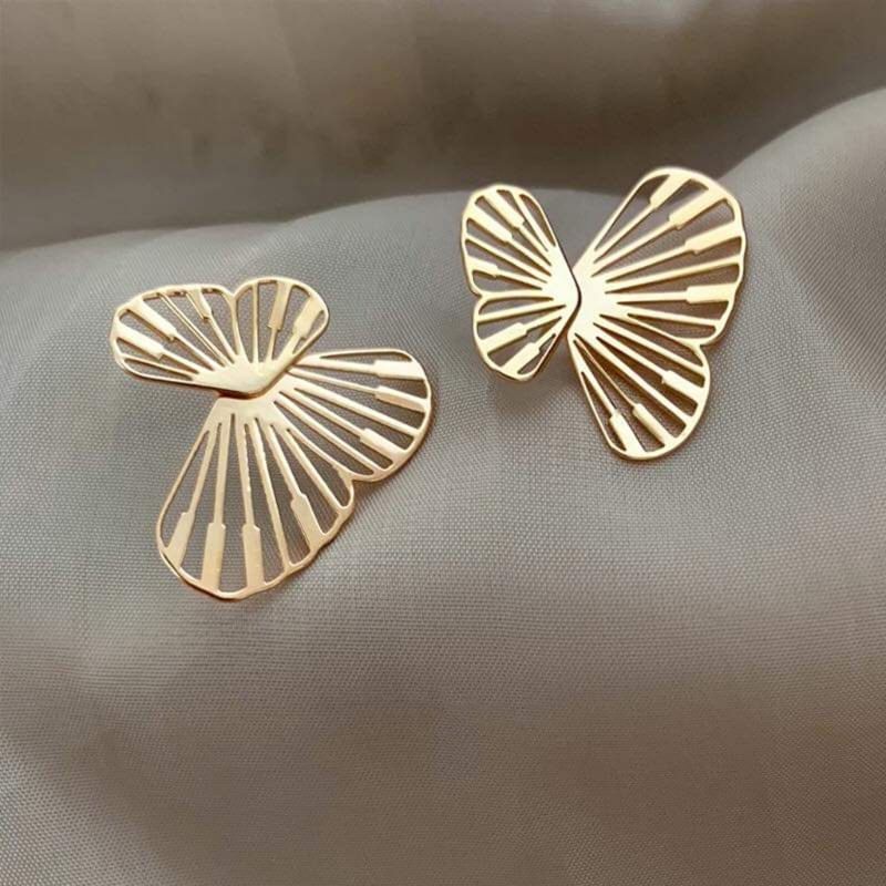 Khuyên tai bạc 925 khuyên hồ điệp cánh dời tự tạo kiểu dáng đeo theo phong cách