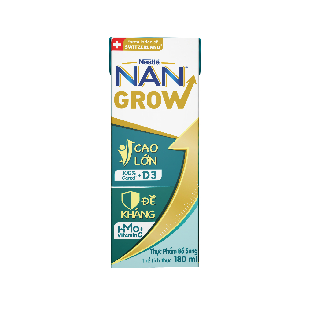 Thùng 24 hộp Sữa pha sẵn Nestlé NANGROW sữa mát công thức từ Thụy Sĩ 100% Canxi giúp bé cao lớn vượt trội 6(4 x 180ml)