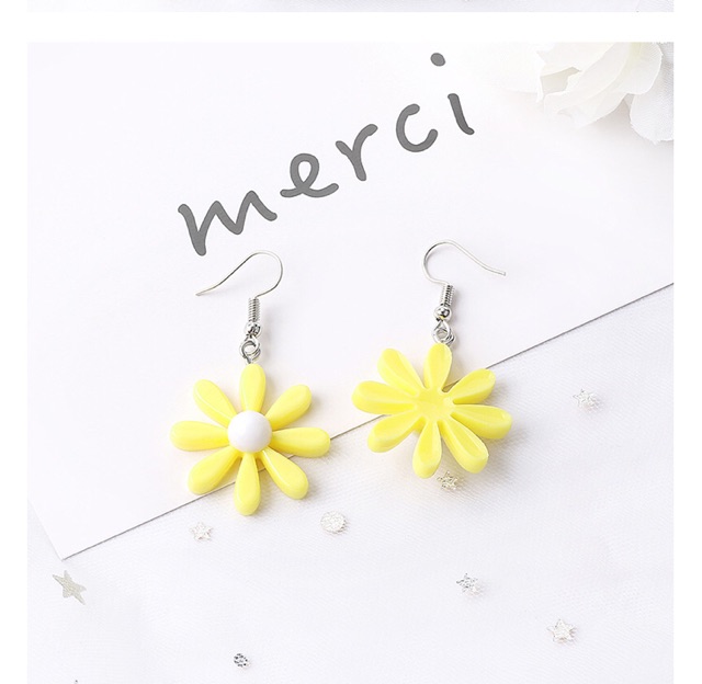 🌿Bông tai hoa cúc nhiều màu dễ thương