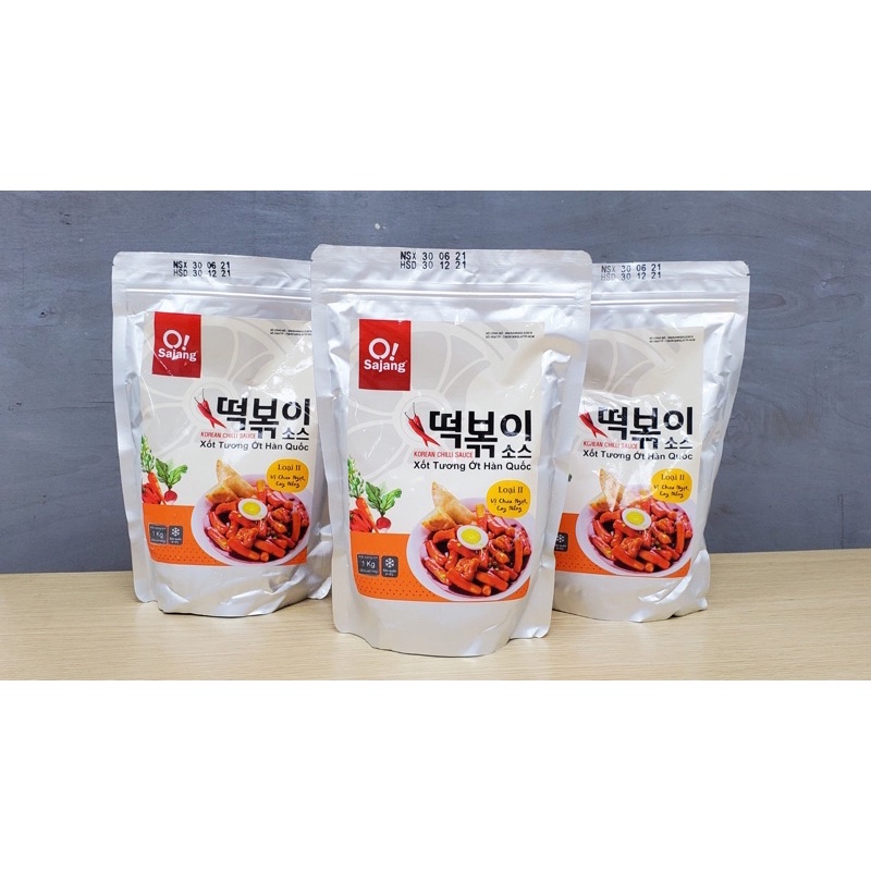 Sốt Ớt Sẵn Nấu Tokbokki Bánh Gạo Xào Cay Hàn Quốc 1kg