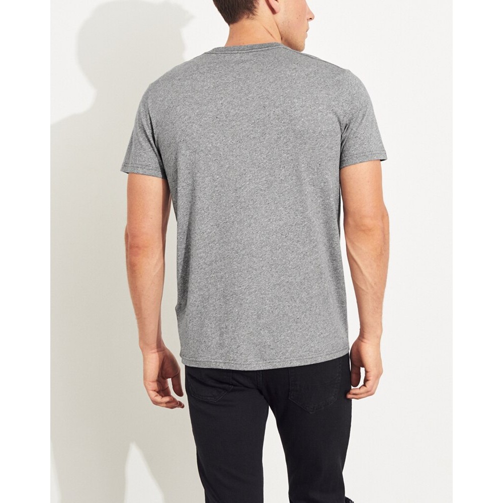 Áo Thun Nam Trơn cổ tròn Hollister màu Trắng/ Xám Logo Icon crewneck T-shirt - Modife Shop