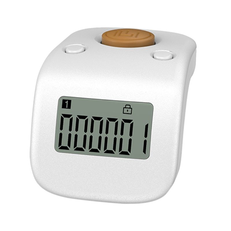 Đồng hồ đếm số lần niệm Phật bấm tay 6 chữ số màn hình LCD thiết kế dạng nhẫn đeo