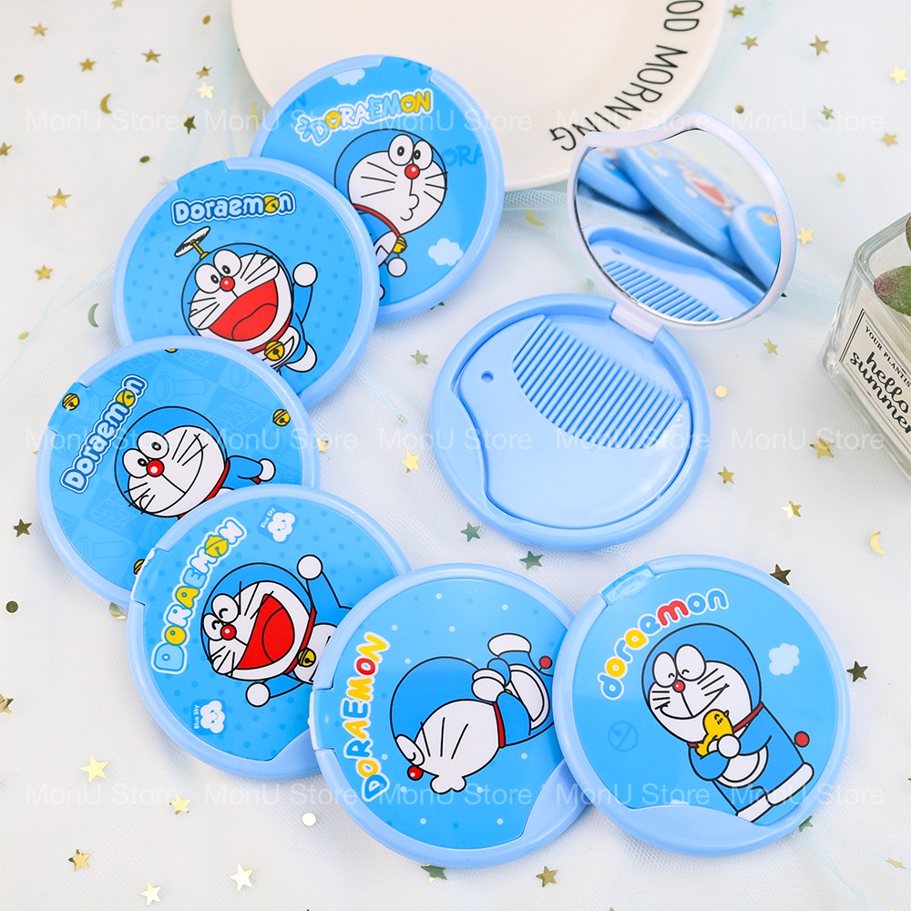 Gương kèm lược DORAEMON DOREMON tròn dễ thương cute MON0313 TooYoo