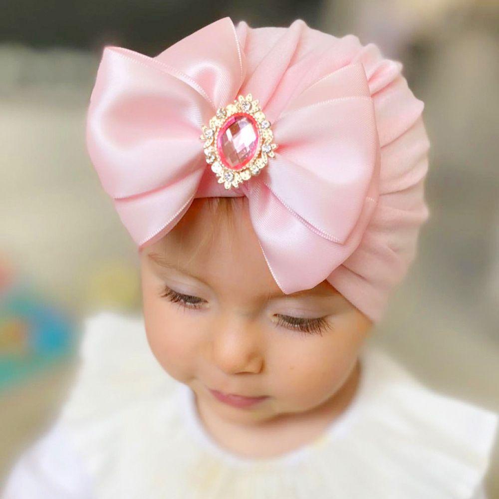 Mũ Turban Thắt Nơ Chất Liệu Cotton Dành Cho Bé Gái