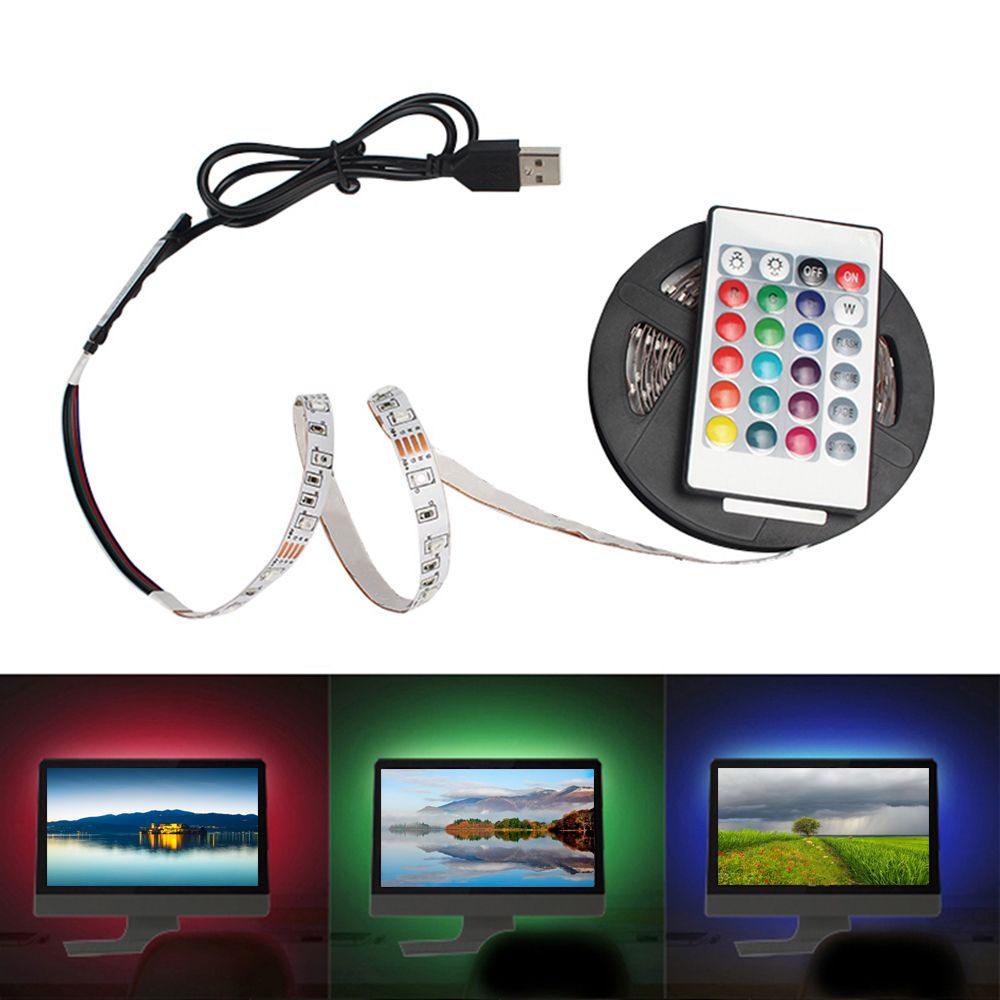 Dây đèn led RGB 5v 5050 Led 1m 2m 3m dành cho trang trí nhà cửa