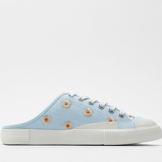 Giày Vải Zara Thêu Hoạ Tiết Hoa Cúc Xinh Xắn Cho Phụ Nữ Size 35 - 40 | BigBuy360 - bigbuy360.vn