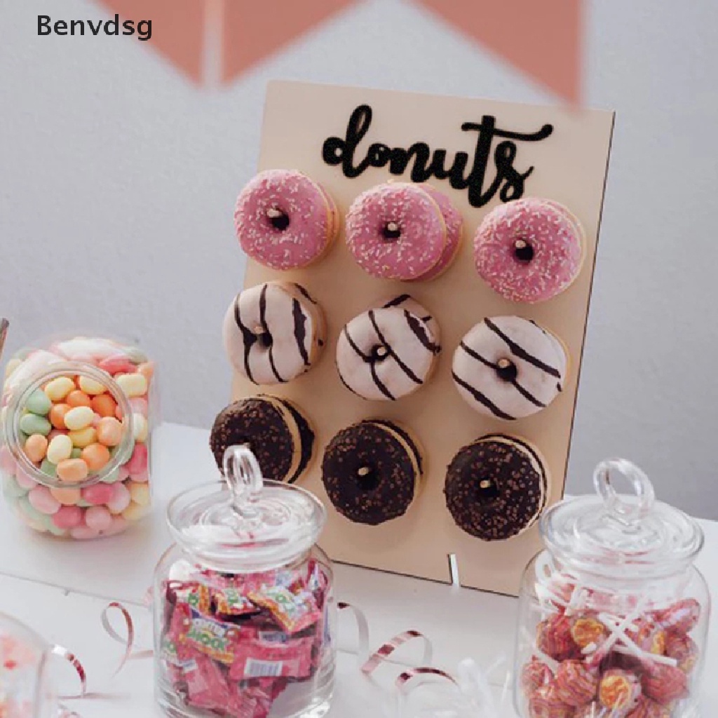 Benvdsg &gt; Giá Đỡ Bảng Treo Tường Bằng Gỗ Hình Bánh Donut Trang Trí Đám Cưới Có Thể Tháo Rời