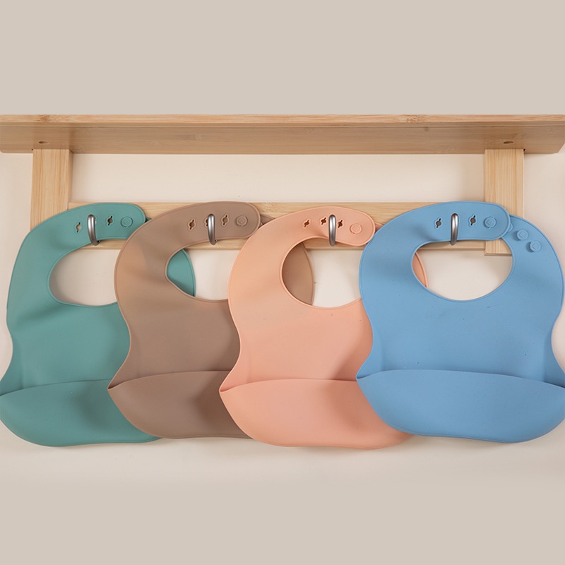 Yếm Ăn Ba Chiều Bằng Silicone Siêu Mềm Chống Thấm Nước Kích Thước Lớn Dành Cho Trẻ Em