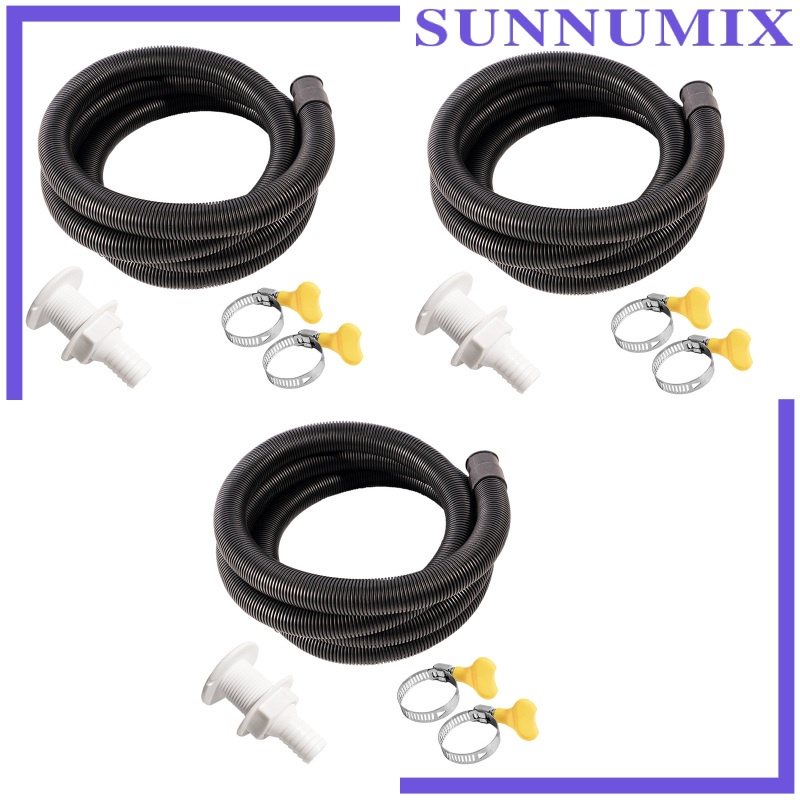 Bộ 3 Ống Bơm Bilge Đường Kính 3 / 4 Inch Linh Hoạt Kèm Kẹp Tiện Dụng