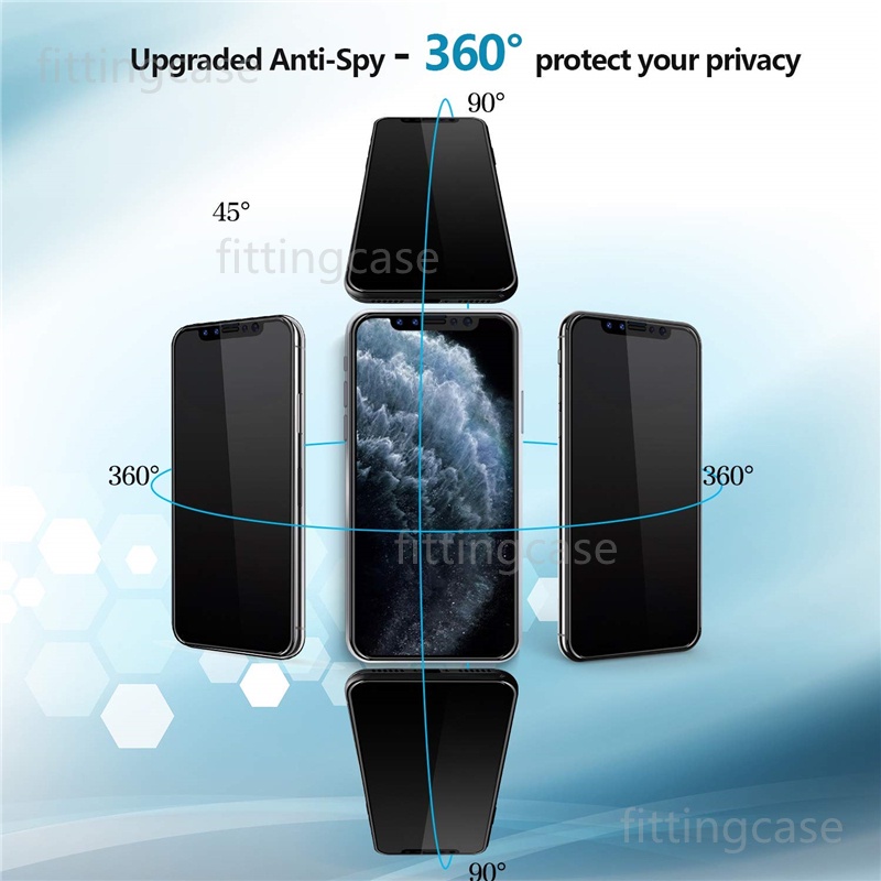 【4 Chiều 360° Kính Cường Lực Chống Nhìn Trộm Cho Xiaomi Black shark 5 RS Blackshark 4 Pro Blackshark5 Blackshark4