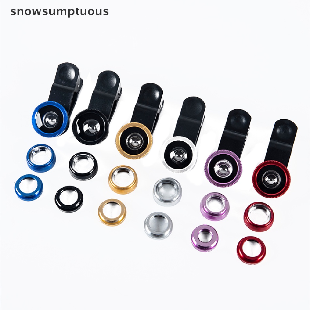 Bộ lens mắt cá góc rộng 3 trong 1 tiện dụng cho điện thoại di động