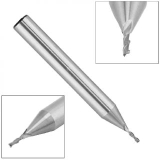 Dao phay 2 me 1mm thân cứng thẳng bằng thép HSS