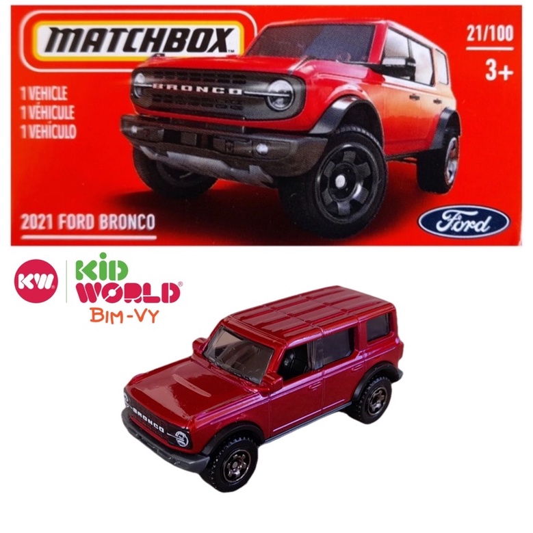 Xe mô hình Matchbox Box 2021 Ford Bronco 21/100.