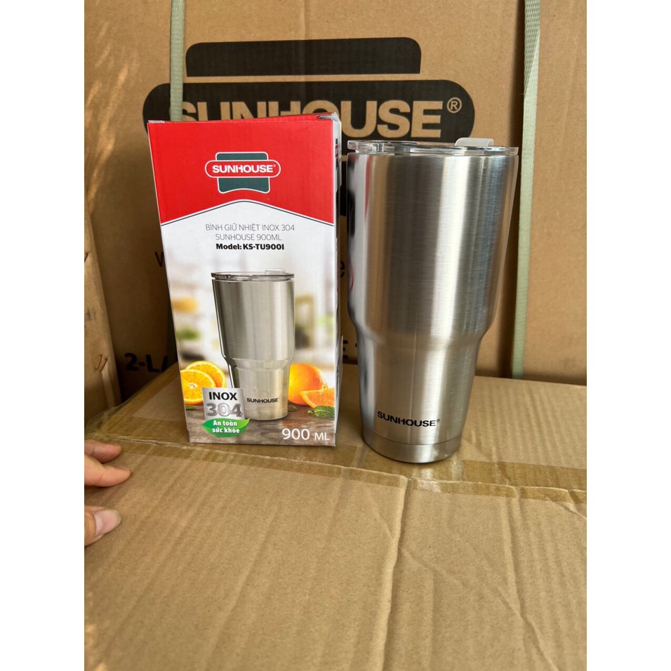 (Xả Kho) Ly giữ nhiệt cao cấp inox 304 Sunhouse 900ml, Ly Giữ Nhiệt Chính Hãng Chất Lượng tốt,Độ Bền cao