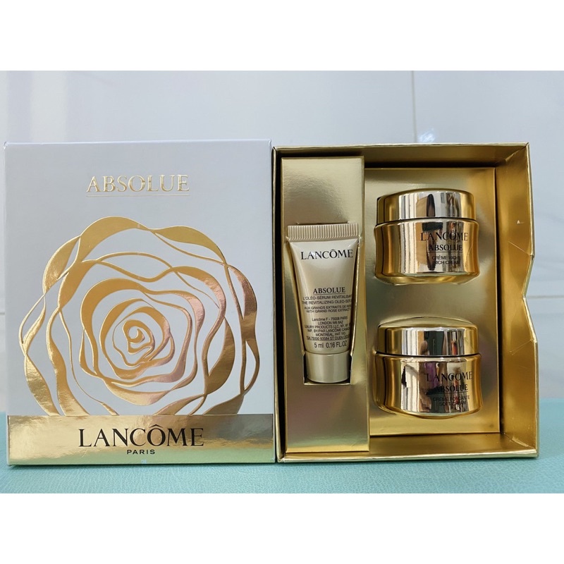 Gift set Lancome dòng Absolue 3 sản phẩm ( Soft Cream 15 mL , Eye cream 5 mL , Serum 5 mL )