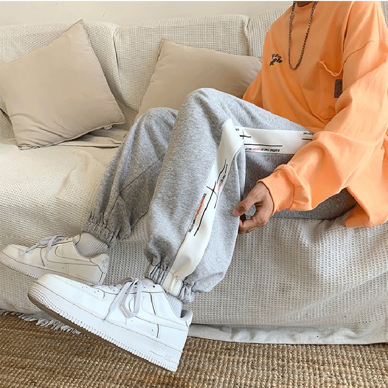 Quần Dài Dáng Rộng Lưng Thun Co Giãn Tốt Cỡ Lớn M-3XL Phong Cách Hip Hop Nhật Bản Thời Trang Cho Nam