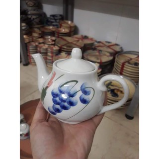 Bộ ấm trà họa tiết nho