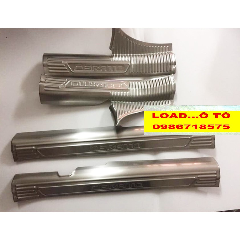 Ốp Bậc Cửa, Nẹp Bước Chân KIA Cerato 2019-2021 Chất Liệu Inox Cao Cấp